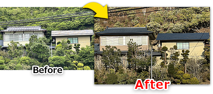 屋根カバー工法ビフォーアフター